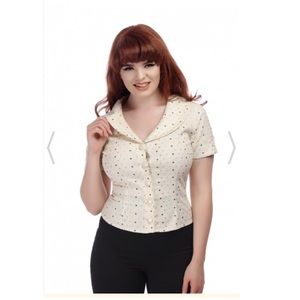 Collectif Brette polka dot shirt